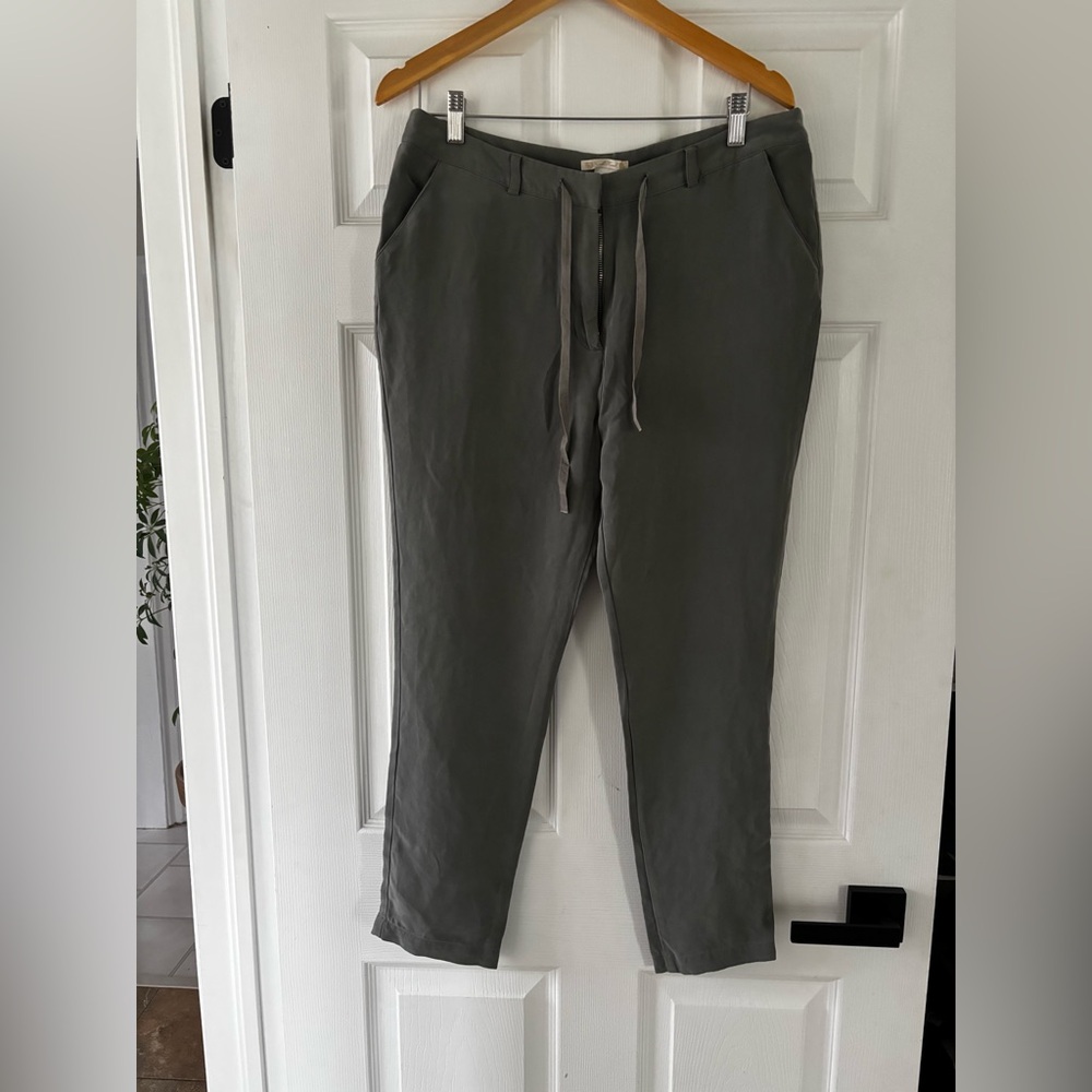 Grey Sage 100% Silk Pants